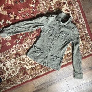 Olive Green Military Style Jacket